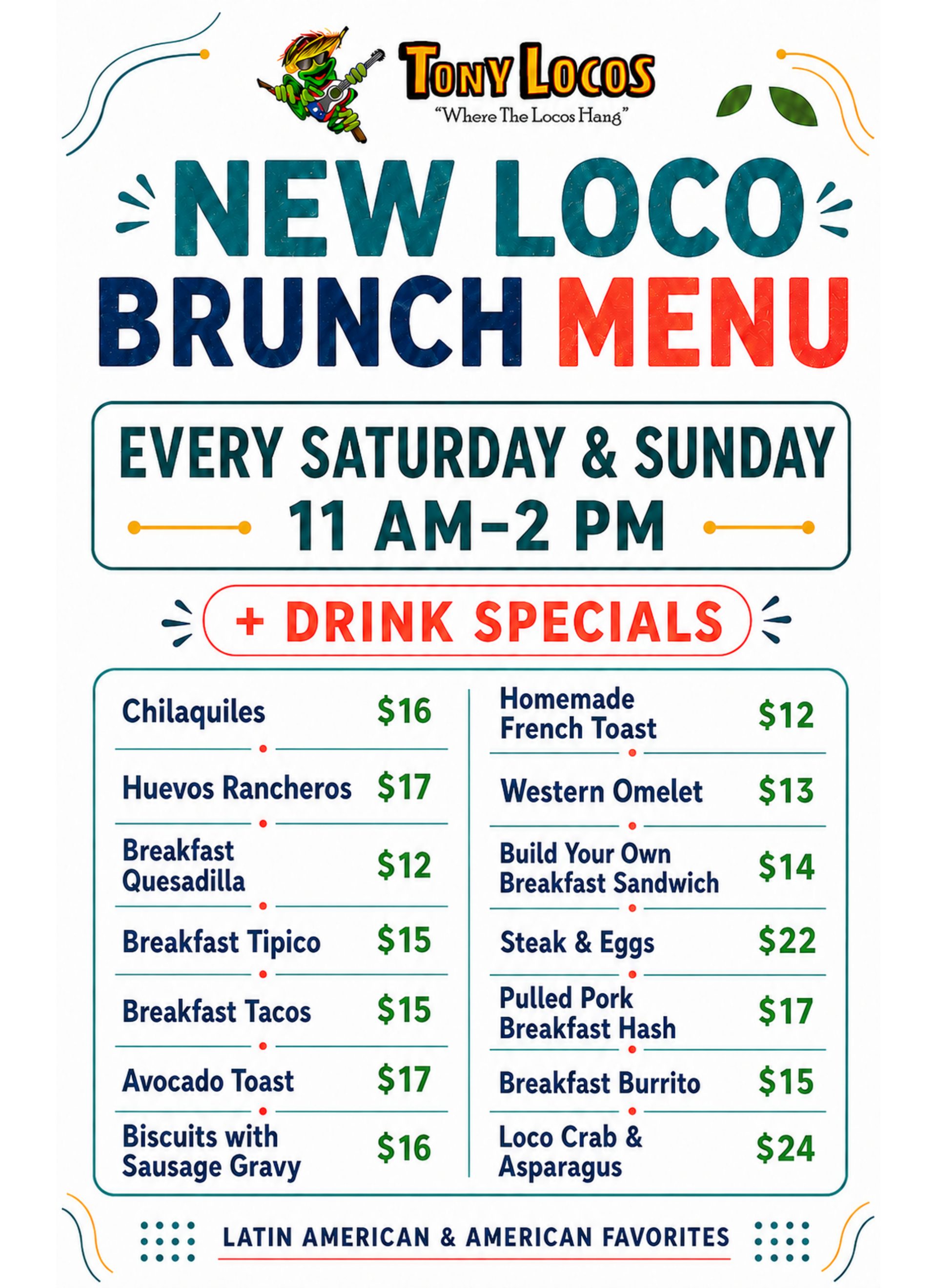 New Loco Brunch Menu