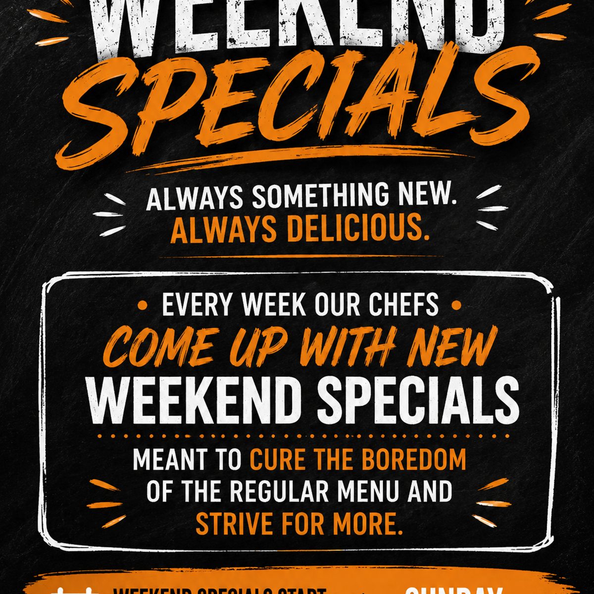 Weekend Specials