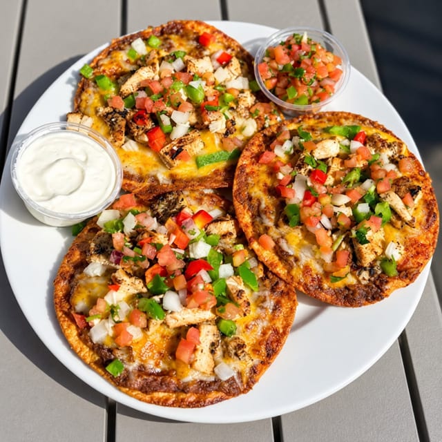 Chicken Fajita Tostadas.